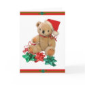 Christmas teddy bear - card - Customized