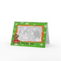 Christmas teddy bear card template