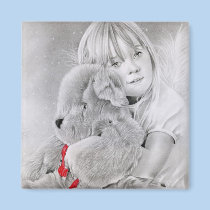 Christmas Teddy Bear Gift Magnet magnets