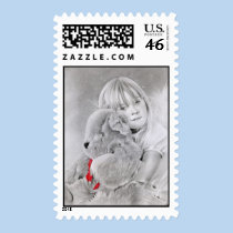 Christmas Teddy Bear Gift Postage stamps