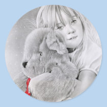 Christmas Teddy Bear Gift Sticker stickers