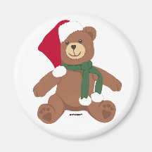 Christmas Teddy Bear Magnet