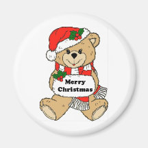 Christmas Teddy Bear Message Magnets