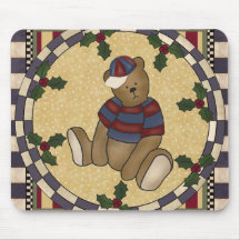 Christmas Teddy Bear Mousepad