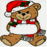 Christmas Teddy Bear Photo Sculpture
