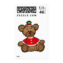 Christmas teddy bear postage