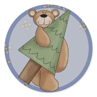 Christmas Teddy Bear stickers