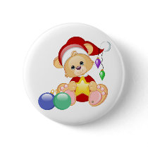Christmas Teddy Bear with Star buttons