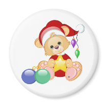 Christmas Teddy Bear with Star magnets