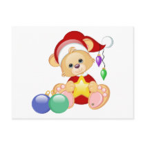 Christmas Teddy Bear with Star postcards