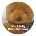 Christmas Teddy Stickers by seashell2 Christmas Teddy Stickers