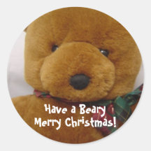 Christmas Teddy Stickers