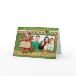 Christmas Template with funny reindeer Greeting Cards