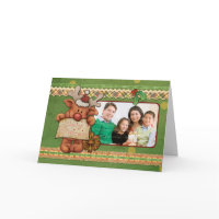 Christmas Template with funny reindeer card