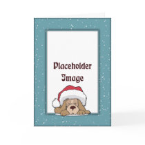 Christmas Template with Santa Dog cards by Christmas_Store Christmas Template with Santa Dog cards