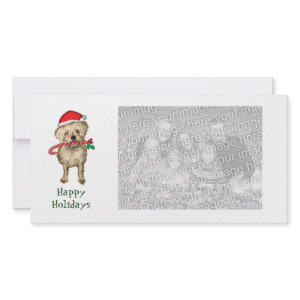 Christmas terrier Happy Holidays Photo Card photocard