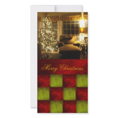 Christmas textured block Photocard Picture Card by VampOut