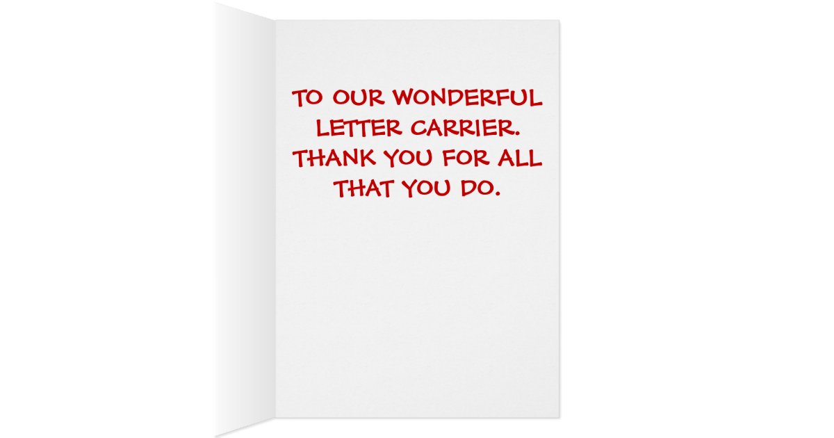 Christmas Thank You Mailman Card Zazzle