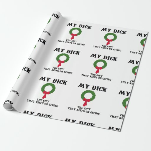 Christmas the gift holiday xmas funny humor wrapping paper Zazzle