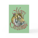 Christmas Tiger Greeting Card