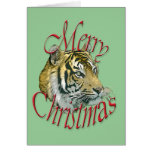 Christmas Tiger Greeting Card