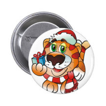 Christmas Tiger Pins