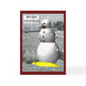 "Christmas Tinkle" Snowman Holiday Greeting Cards by sexyshirts2 "Christmas Tinkle" Snowman Holiday Greeting Cards