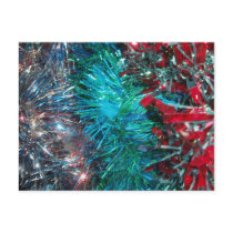 Christmas Tinsel Postcard