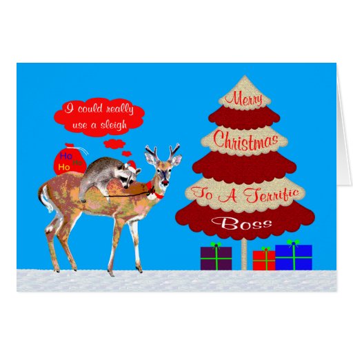 Christmas To Boss Greeting Card | Zazzle