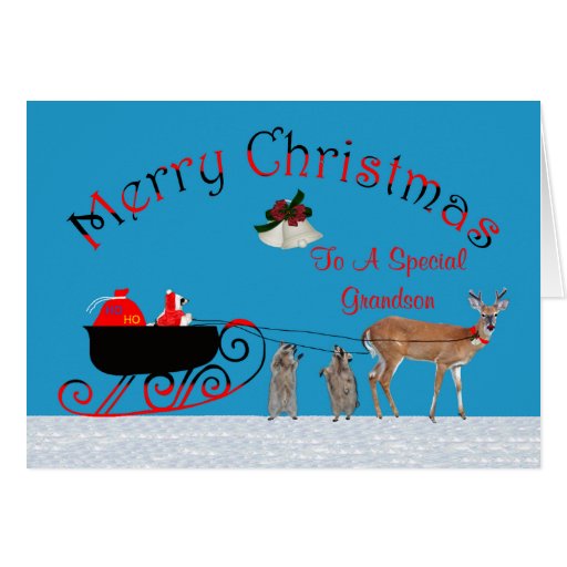 Christmas To Grandson Greeting Card | Zazzle