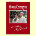 Christmas, to My Husband - Photo card template cards