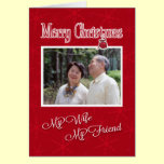 Christmas, to My Wife- Photo card template cards