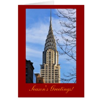 Christmas:Top of the Chrysler Building, Bare Trees Cards