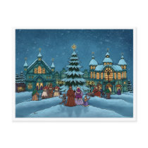christmas town postcard basic