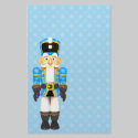 Christmas Toy Soldier Holiday Blue Stationery
