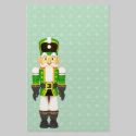 Christmas Toy Soldier Holiday Green Stationery
