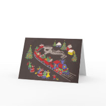 Christmas Train Greeting Card
