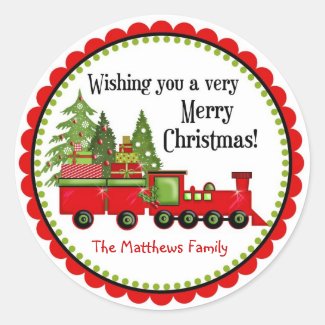 Christmas Train Holiday Stickers