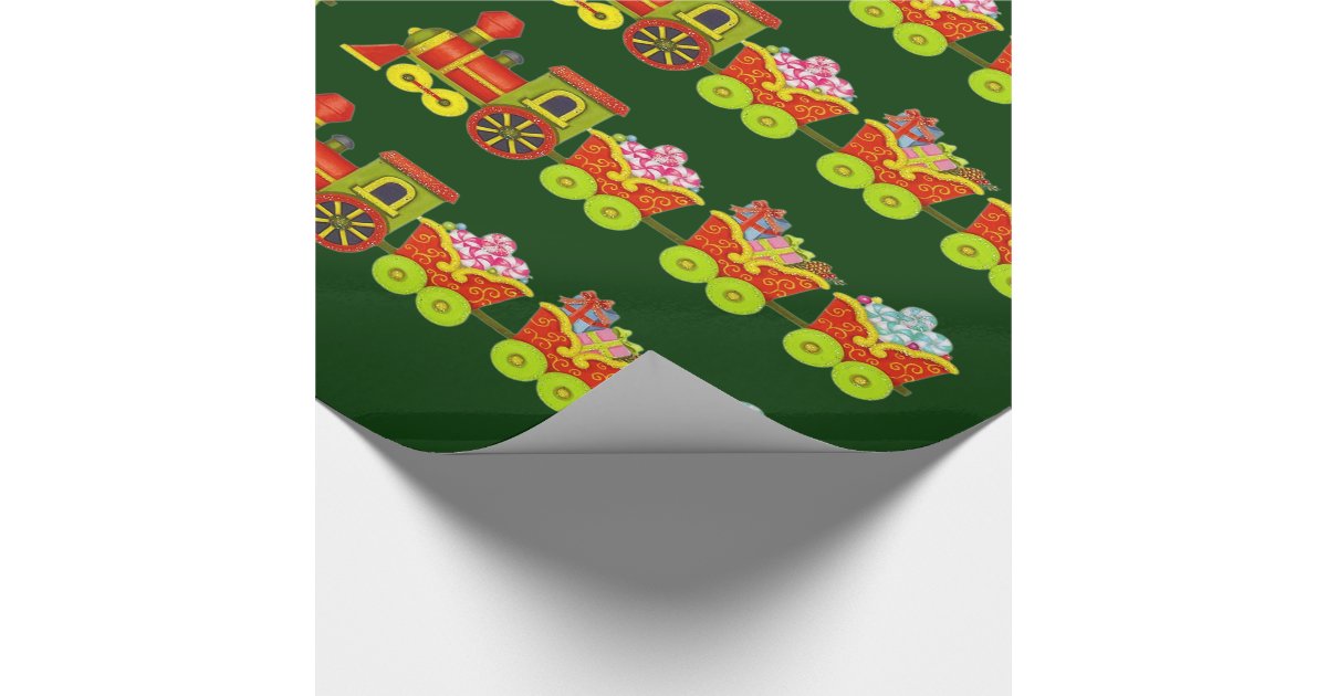 Train Christmas Wrapping Paper 