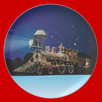 Christmas Train plates