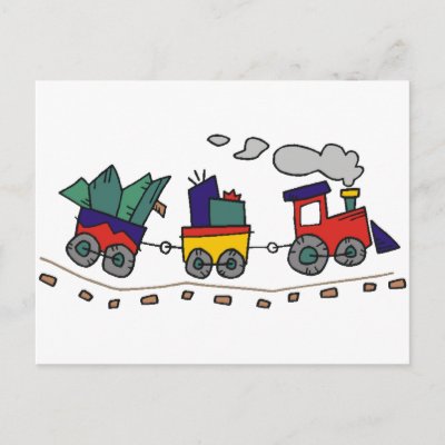 Christmas Train postcards