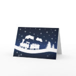 Christmas Train with Gifts Greeting Card
