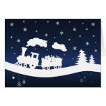 Christmas Train with Gifts Greeting Card