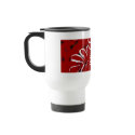 Christmas Travel Mug ~ Red Leaves in Snow