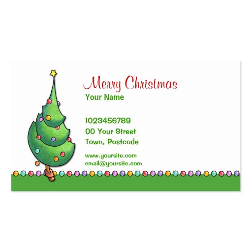 Christmas Tree2 Business Card (front side)