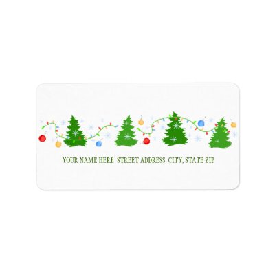 Christmas Tree Address Mailing Labels