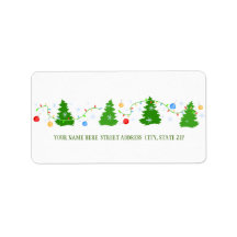 Christmas Tree Address Mailing Labels