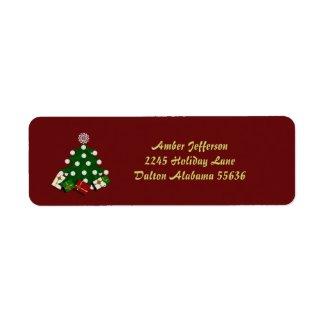 Christmas Tree Address Stickers Return Address Labels
