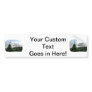 Christmas Tree Against Beach Rocks Happy Holidays Bumper Stickers