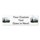 Christmas Tree Against Beach Rocks Merry Christmas Bumper Sticker